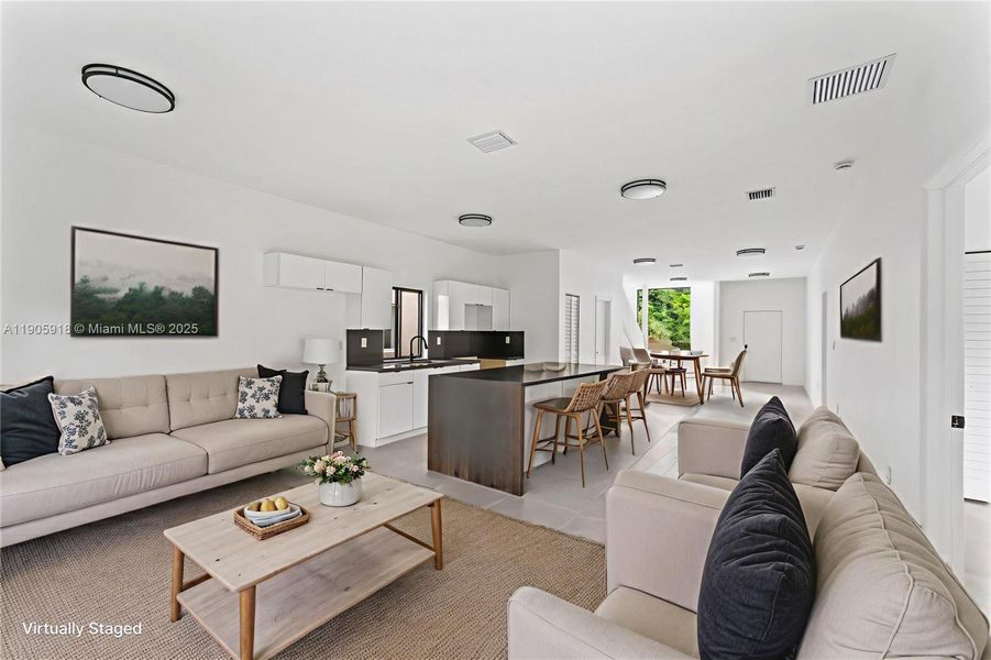 Furnished interior view inside a new home in , Miami (Image 13). Furnished interior view inside a new home in , Miami (Image 13).