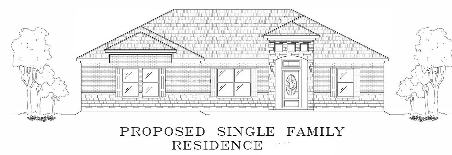 Exterior rendering of this home design in , Woodbranch, TX (Image 1).