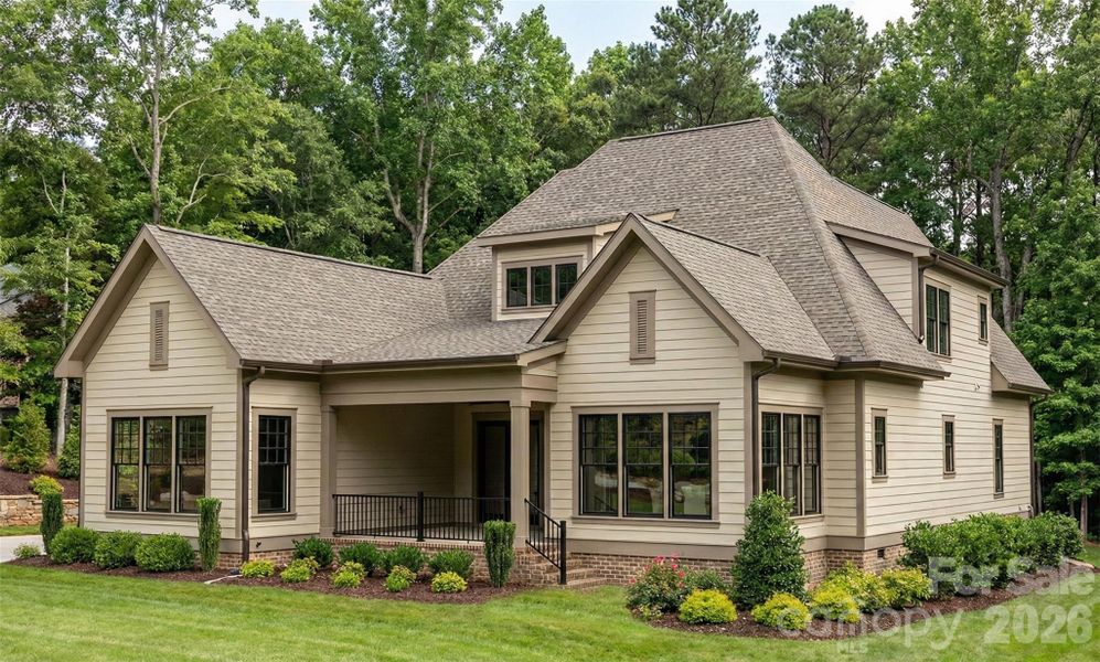 Front exterior of a new home in , Davidson, NC, highlighting curb appeal (Image 2). Front exterior of a new home in , Davidson, NC, highlighting curb appeal (Image 2).
