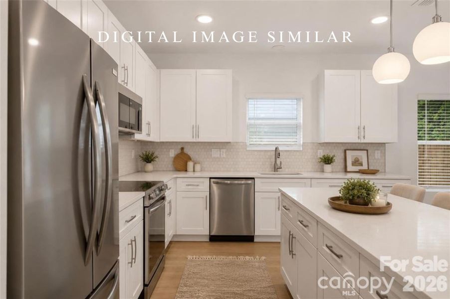 Furnished interior view inside a new home in , Charlotte (Image 9).