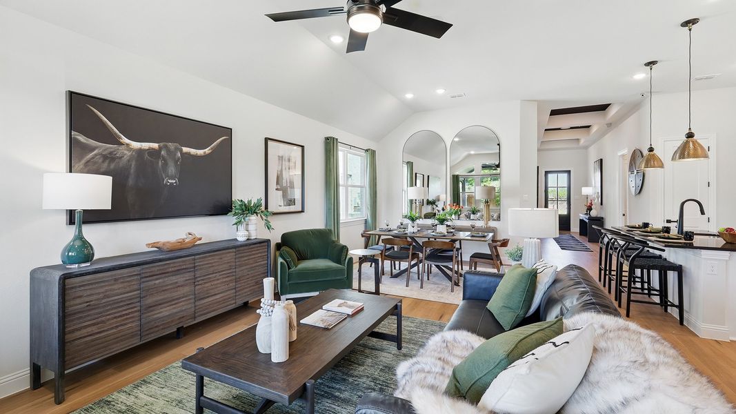 Representative furnished interior of a home built from the Juniper by Brightland Homes in Anna Ranch, Anna (Image 7).