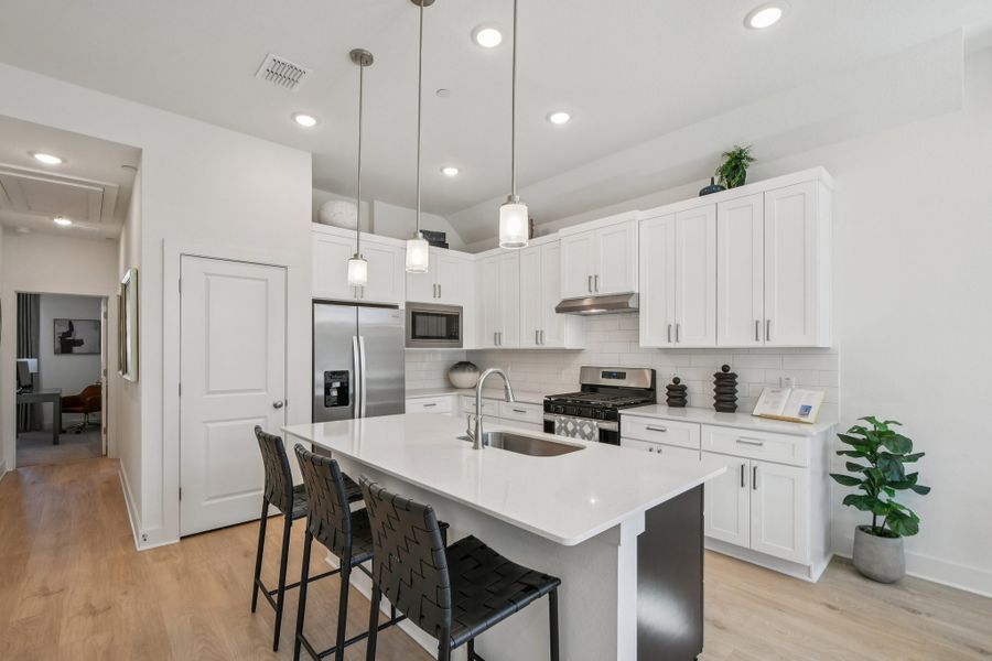 Furnished interior view inside a new home in Koenig Townhomes, Austin (Image 5).