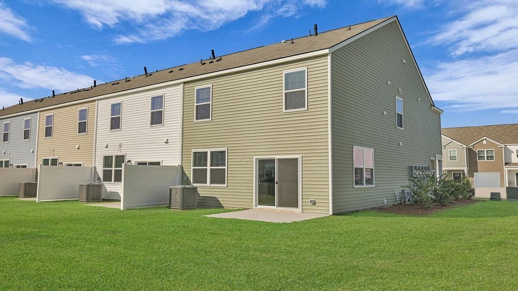 Exterior details and patio area of a home in Carolina Groves Townhomes, Moncks Corner (Image 18).