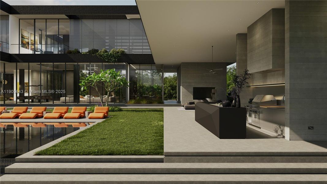 Exterior details and patio area of a home in , Davie (Image 28).