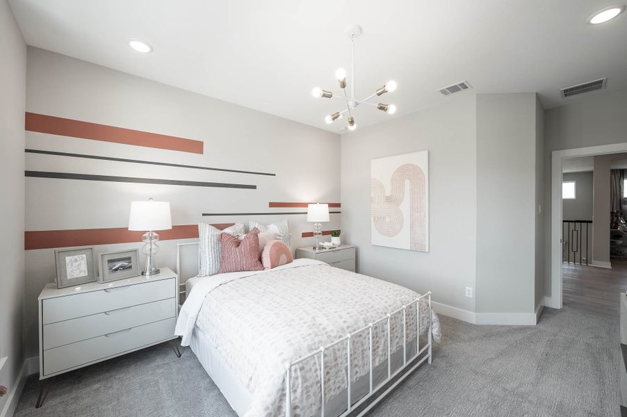 Furnished interior view inside a new home in Woodson’s Reserve 80′, Spring (Image 12). Furnished interior view inside a new home in Woodson’s Reserve 80′, Spring (Image 12).