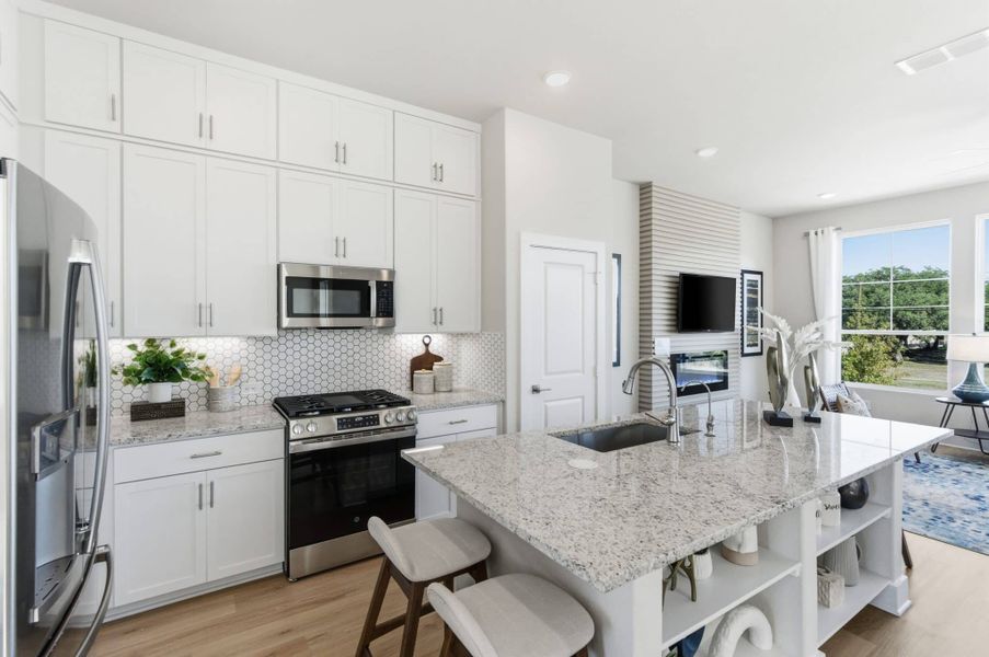 Furnished interior view inside a new home in Rose Hill, San Antonio (Image 10).