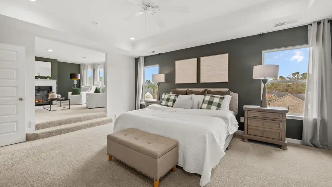 Representative furnished interior of a home built from the Savannah by D.R. Horton in Water Oak Estates, Lawrenceville (Image 6).
