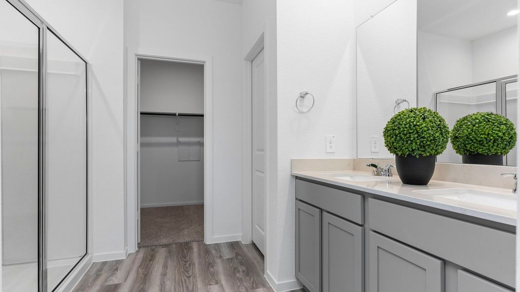 Representative furnished interior of a home built from the FLORENCE by D.R. Horton in Lakes at Westland Ranch, League City (Image 16).