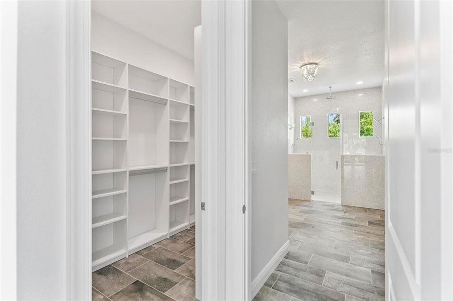 Master Bedroom Closet and Master Bathroom