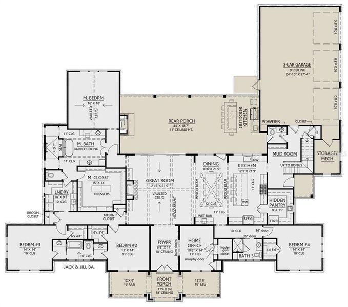 2D floor plan layout of this home in , Brooksville, FL (Image 4).