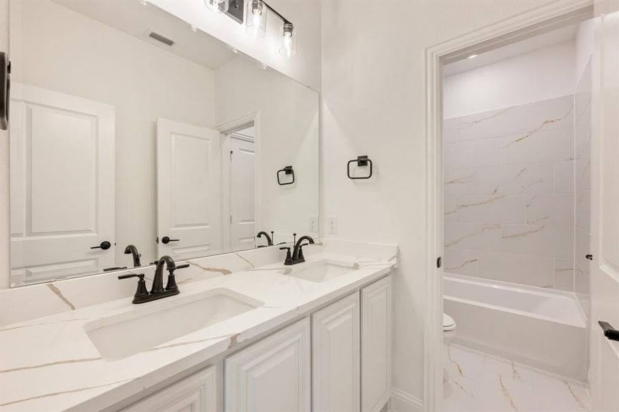 Furnished interior view inside a new home in Union Park Classic 55, Little Elm (Image 6).