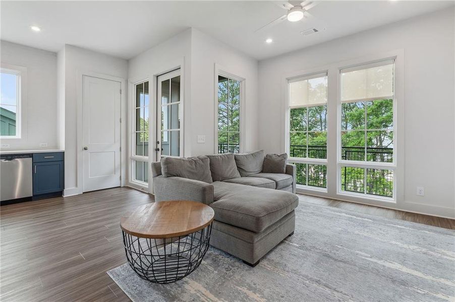 Furnished interior view inside a new home in , Atlanta (Image 8). Furnished interior view inside a new home in , Atlanta (Image 8).