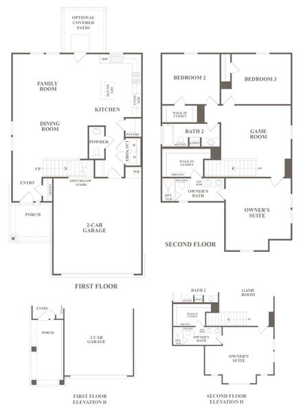 2D floor plan layout for the Tenor by Milestone Community Builders in Foxfield, Austin, TX (Image 3). 2D floor plan layout for the Tenor by Milestone Community Builders in Foxfield, Austin, TX (Image 3).