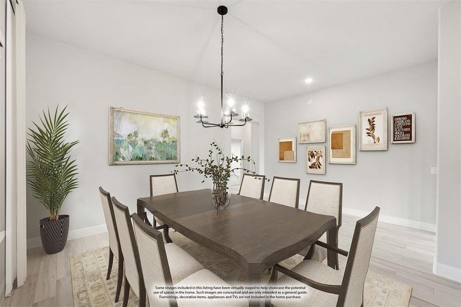 Furnished interior view inside a new home in Villages of Walnut Grove, Midlothian (Image 9).