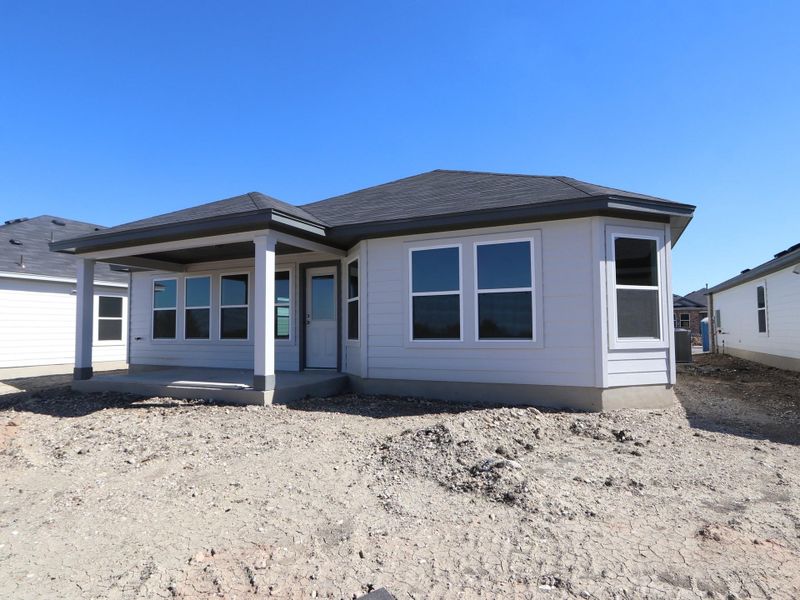 Exterior details and patio area of a home in Marble Creek Crossing, Austin (Image 14). Exterior details and patio area of a home in Marble Creek Crossing, Austin (Image 14).