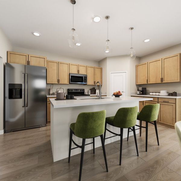 Furnished interior view inside a new home in Lake Bluff, Greeley (Image 3).