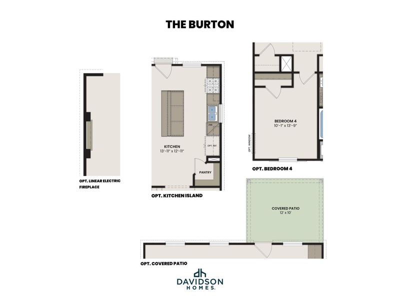 2D floor plan layout for the The Burton D by Davidson Homes LLC in Morgan Meadows, San Antonio, TX (Image 5). 2D floor plan layout for the The Burton D by Davidson Homes LLC in Morgan Meadows, San Antonio, TX (Image 5).