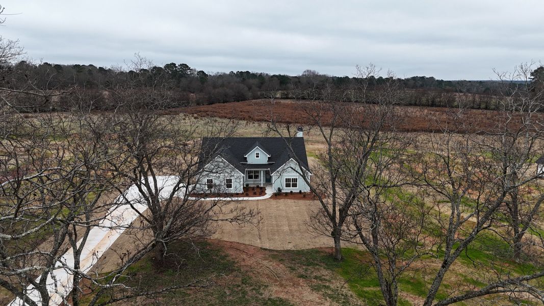 Front exterior of a new home in Rover Roc Farms, Williamson, GA, highlighting curb appeal (Image 4).