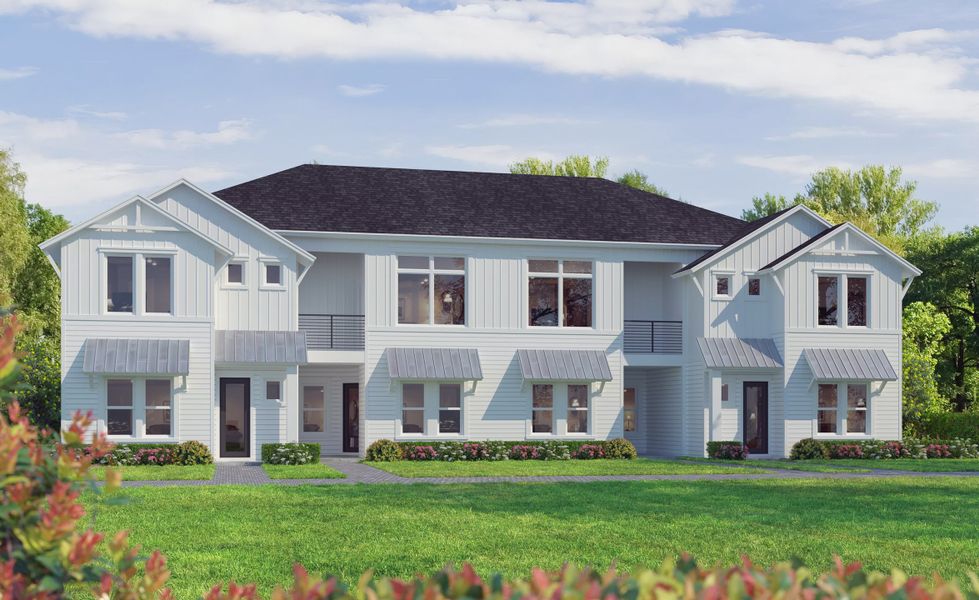 Representative exterior photo of a completed home built from the Fleming - F - Townhome Series by ICI Homes in West End at Town Center, Ponte Vedra, FL (Image 2).