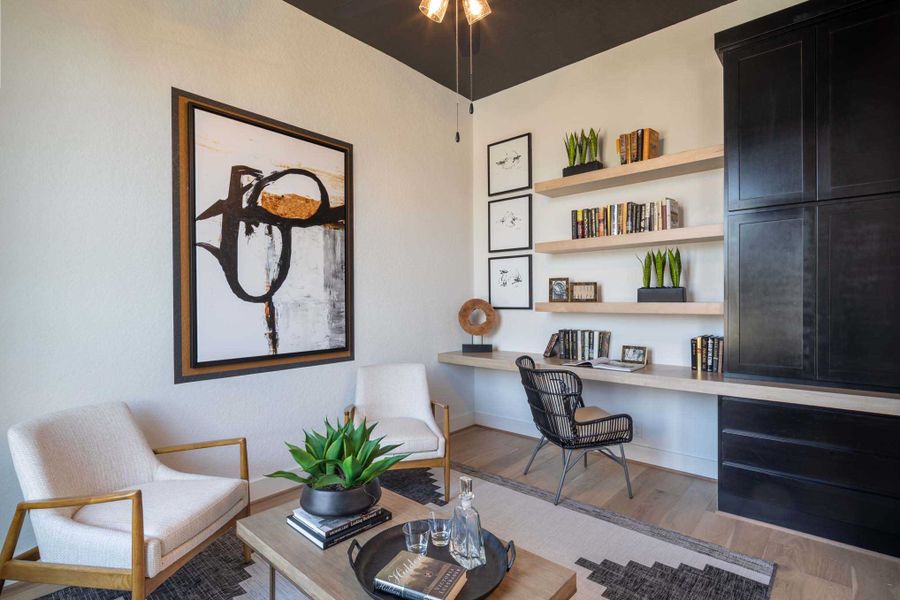 Representative furnished interior of a home built from the 216G by Highland Homes in Quail Hollow, Rockwall (Image 34).
