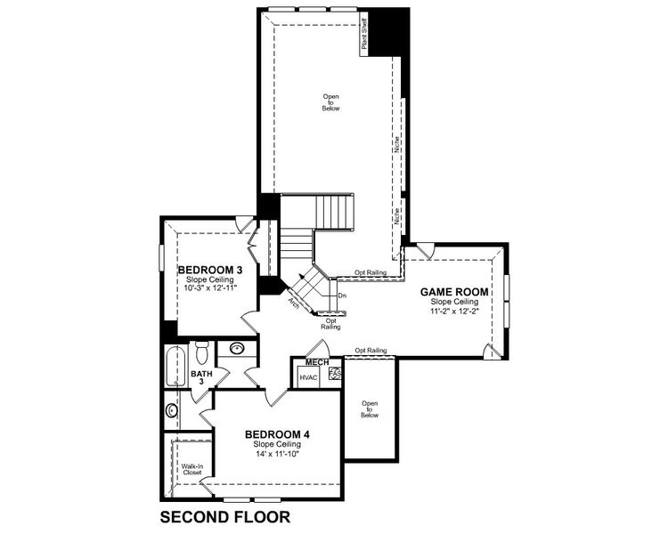 2D floor plan layout for the Summerfield by Beazer Homes in Heath Golf and Yacht Club, Heath, TX (Image 4). 2D floor plan layout for the Summerfield by Beazer Homes in Heath Golf and Yacht Club, Heath, TX (Image 4).