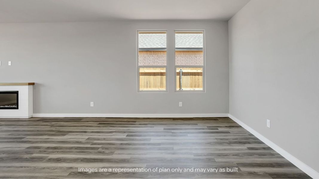 Representative unfurnished interior of a home built from the Jaxson by D.R. Horton in Mustang Ridge, Andrews (Image 17).
