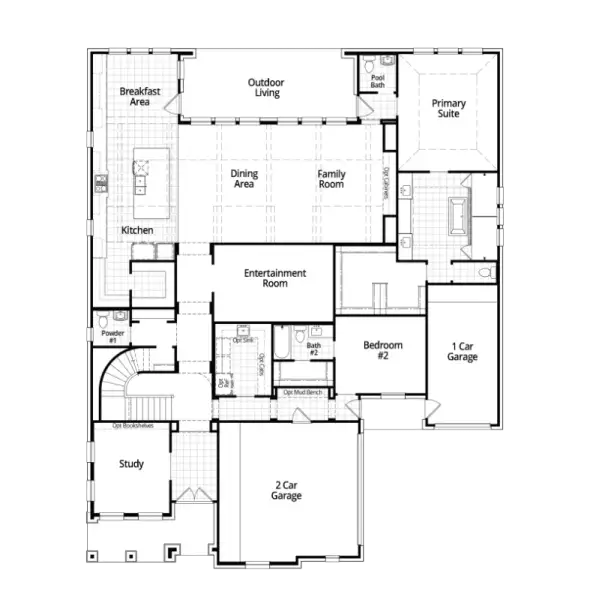 2D floor plan layout of this home in The Parks at Wilson Creek, Celina, TX (Image 4). 2D floor plan layout of this home in The Parks at Wilson Creek, Celina, TX (Image 4).