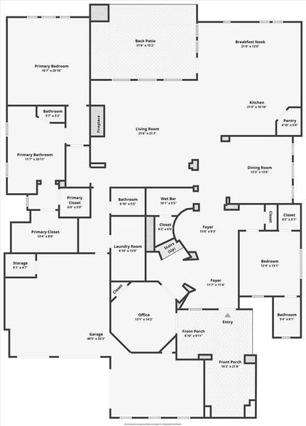2D floor plan layout of this home in Light Farms Graham/Reagan, Celina, TX (Image 6).