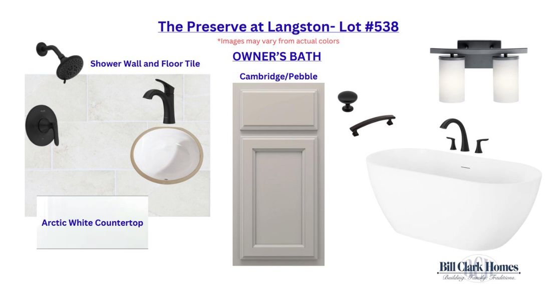 Sample of building materials used in homes in The Preserve at Langston, Winterville (Image 5).