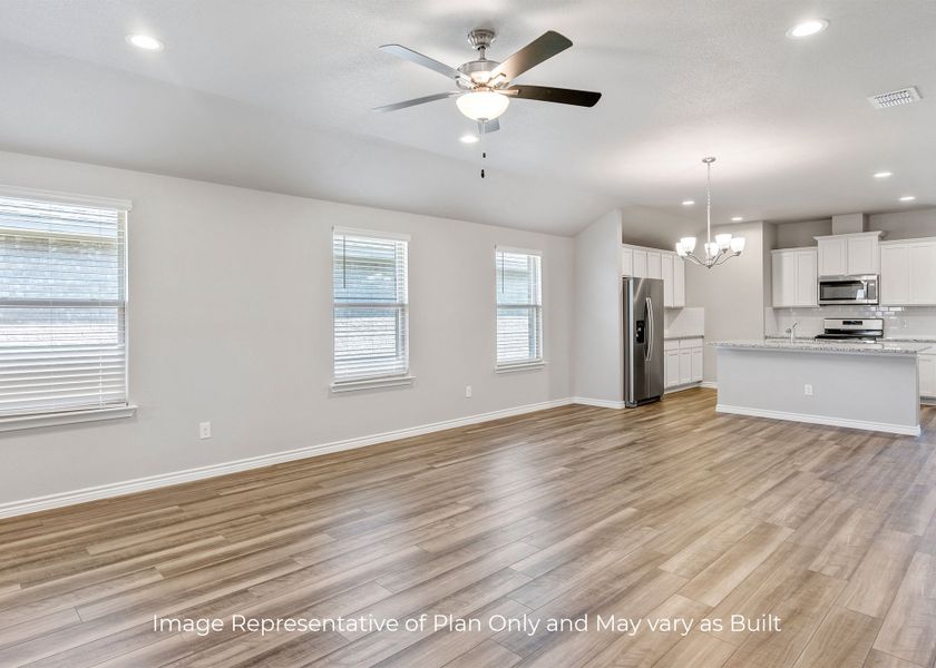Representative unfurnished interior of a home built from the Seabrook by D.R. Horton in London Towne, Corpus Christi (Image 14). Representative unfurnished interior of a home built from the Seabrook by D.R. Horton in London Towne, Corpus Christi (Image 14).
