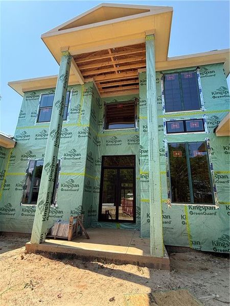 In-progress construction of a new home in , Flowery Branch, GA (Image 4).
