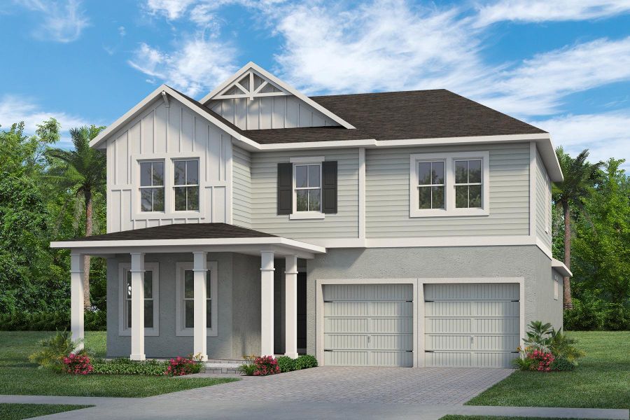 Representative exterior photo of a completed home built from the Eliot by Rockwell Homes in Northlake At Ovation, Winter Garden, FL (Image 20).
