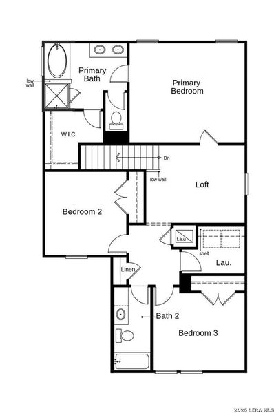 2D floor plan layout of this home in Woodside Farms, Seguin, TX (Image 6).