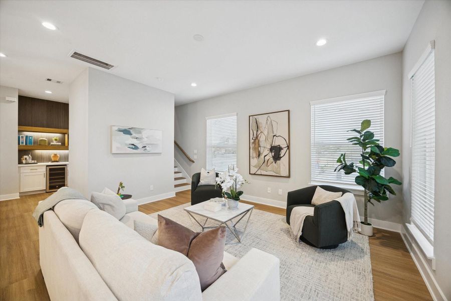 Furnished interior view inside a new home in , Houston (Image 36).