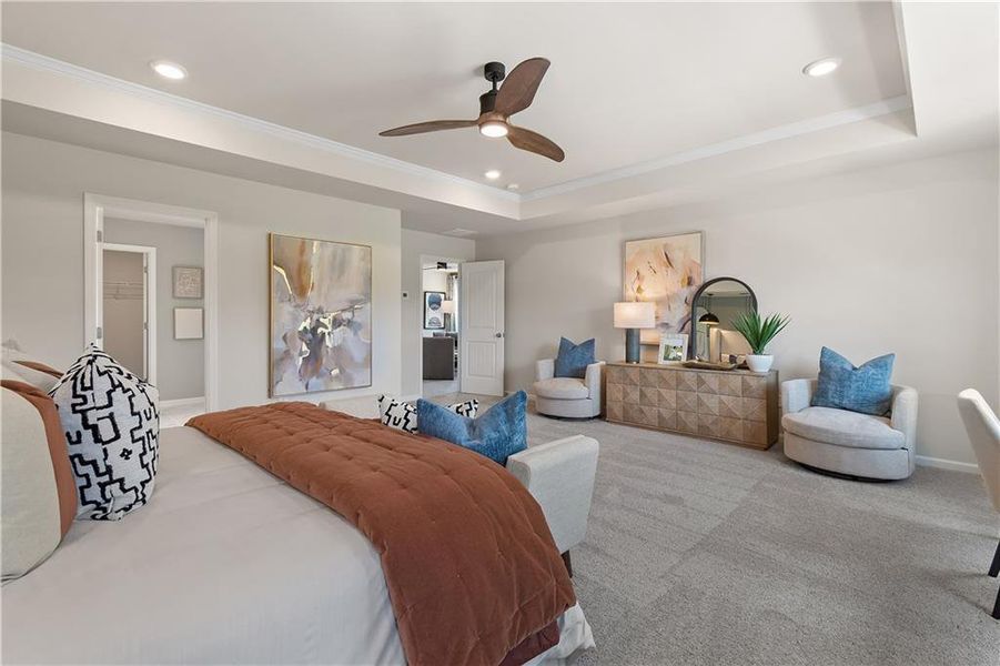 Furnished interior view inside a new home in Enclave at Evergreen, Fairburn (Image 33).