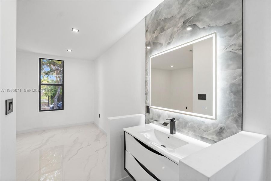 Furnished interior view inside a new home in , Miami (Image 16).