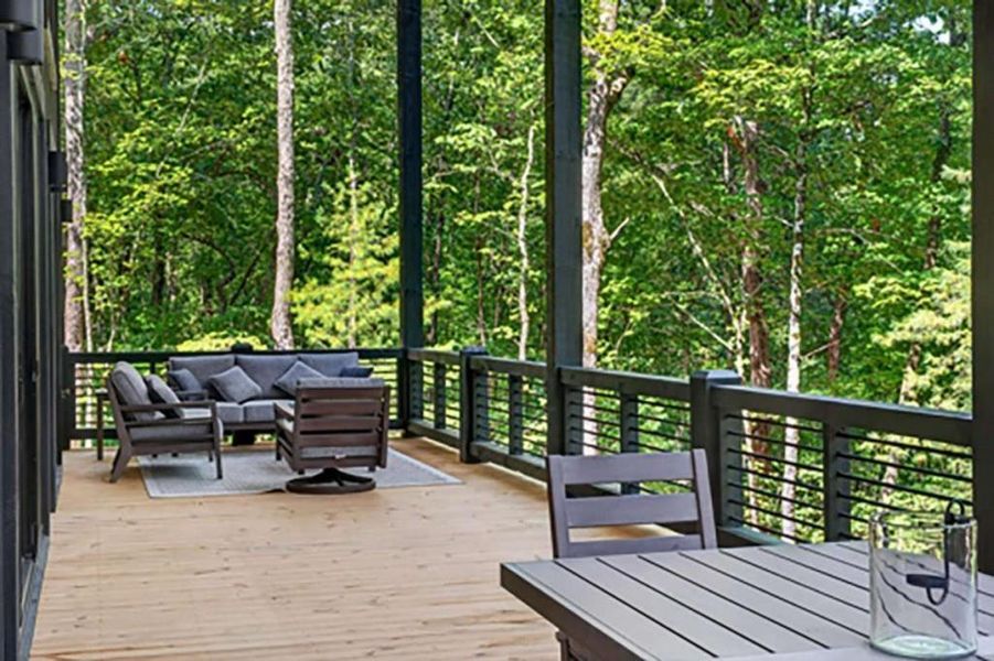 Exterior details and patio area of a home in , Blue Ridge (Image 25).
