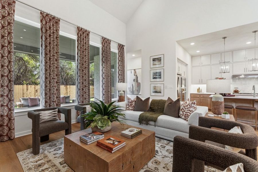 Representative Family Room - some options shown