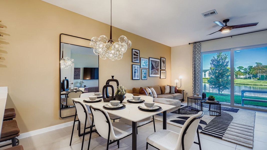 Furnished interior view inside a new home in Lakeside Landing, Royal Palm Beach (Image 6). Furnished interior view inside a new home in Lakeside Landing, Royal Palm Beach (Image 6).
