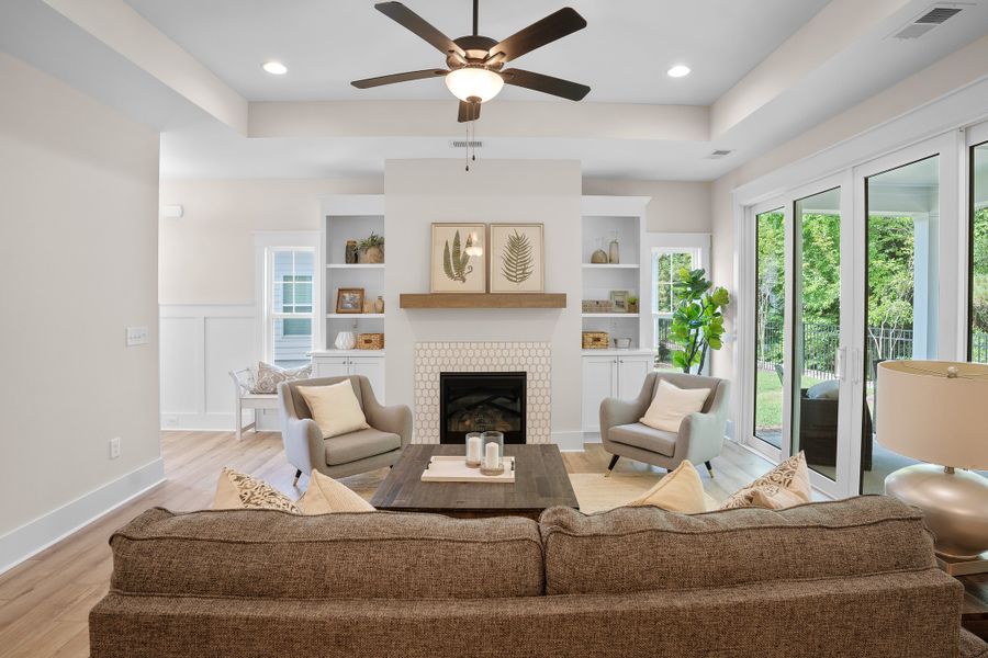 Representative furnished interior of a home built from the Jamestown by Bill Clark Homes in Riverside Cove, Wilmington (Image 7).