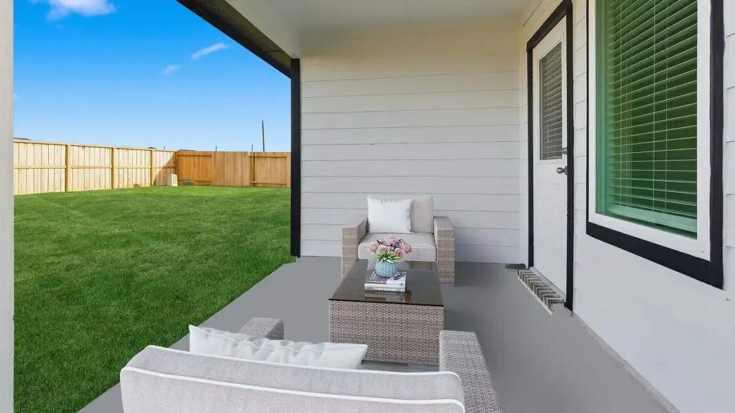 Representative exterior details of a home built from the Cali - X40I by D.R. Horton in Harvest Pointe, Needville (Image 3).