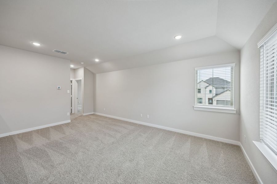 Game Room in the Stanley II home plan by Trophy Signature Homes – REPRESENTATIVE PHOTO