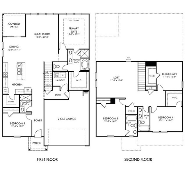2D floor plan layout for the Sherwood by Meritage Homes in Watkins Glen, Raleigh, NC (Image 1). 2D floor plan layout for the Sherwood by Meritage Homes in Watkins Glen, Raleigh, NC (Image 1).