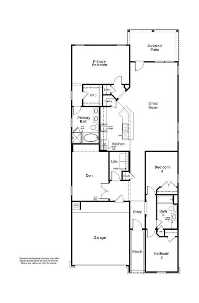 This floor plan features 3 bedrooms, 2 full baths, and over 1,800 square feet of living space.
