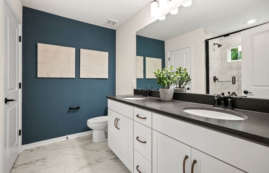 Furnished interior view inside a new home in Stewarts Landing, Charlotte (Image 7).