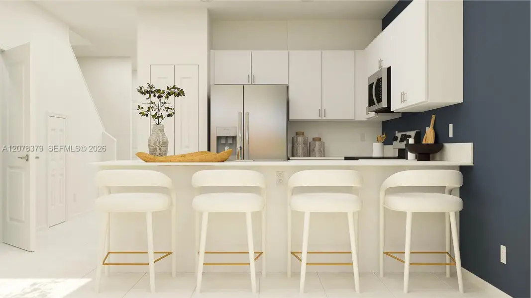 Furnished interior view inside a new home in Del Mar, Miami (Image 15).