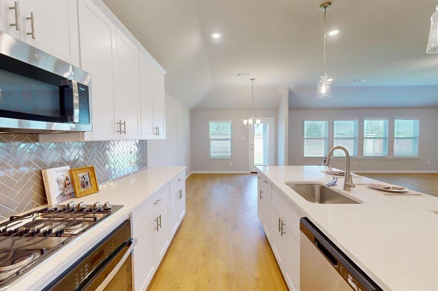 Furnished interior view inside a new home in The Preserve, Justin (Image 10). Furnished interior view inside a new home in The Preserve, Justin (Image 10).
