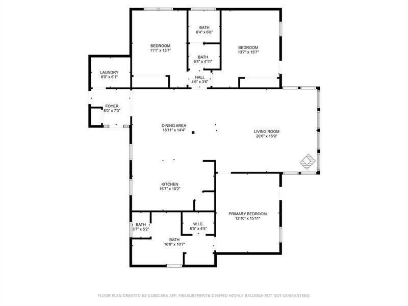 2D floor plan layout of this home in , Gainesville, GA (Image 3).