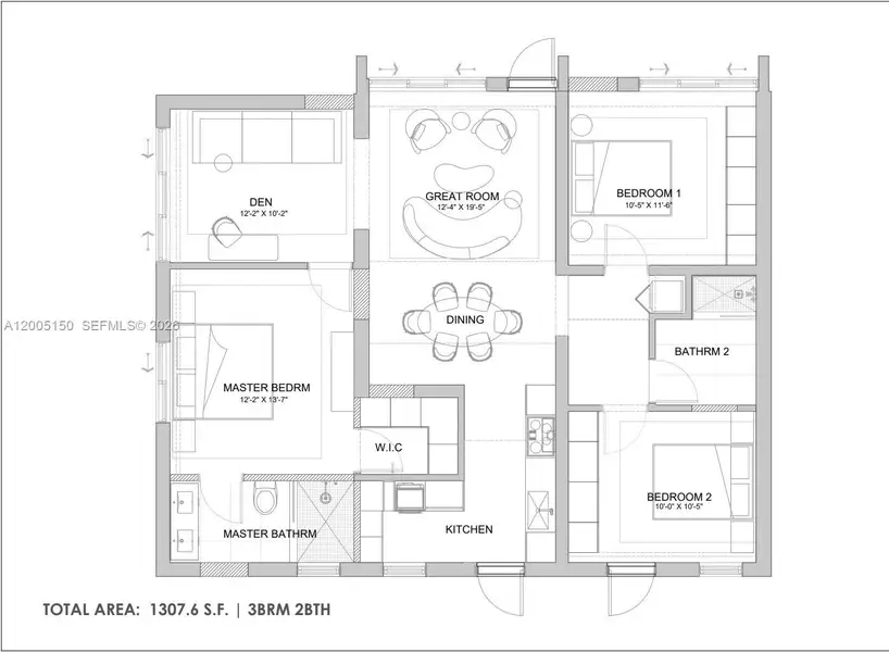 2D floor plan layout of this home in , Miami Beach, FL (Image 3).