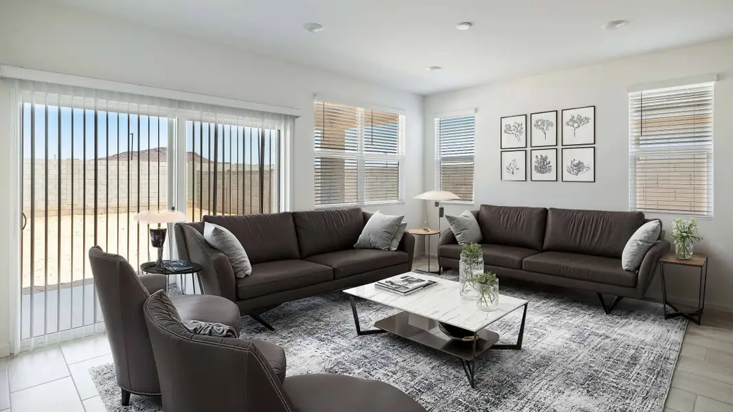 Furnished interior view inside a new home in Mason Ranch, Surprise (Image 6). Furnished interior view inside a new home in Mason Ranch, Surprise (Image 6).